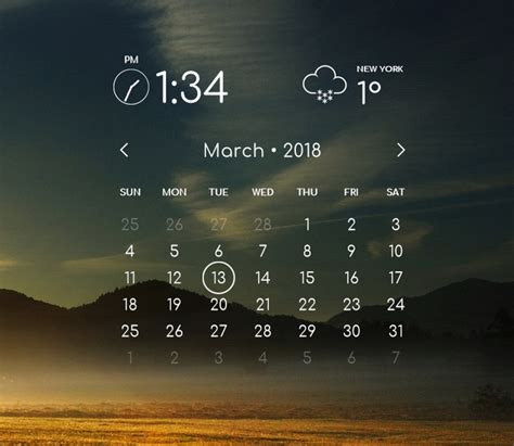 Rainmeter Calendar
